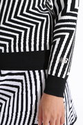 ゼブラ柄 クルーネック ニット プルオーバー (WOMENS SPORT)