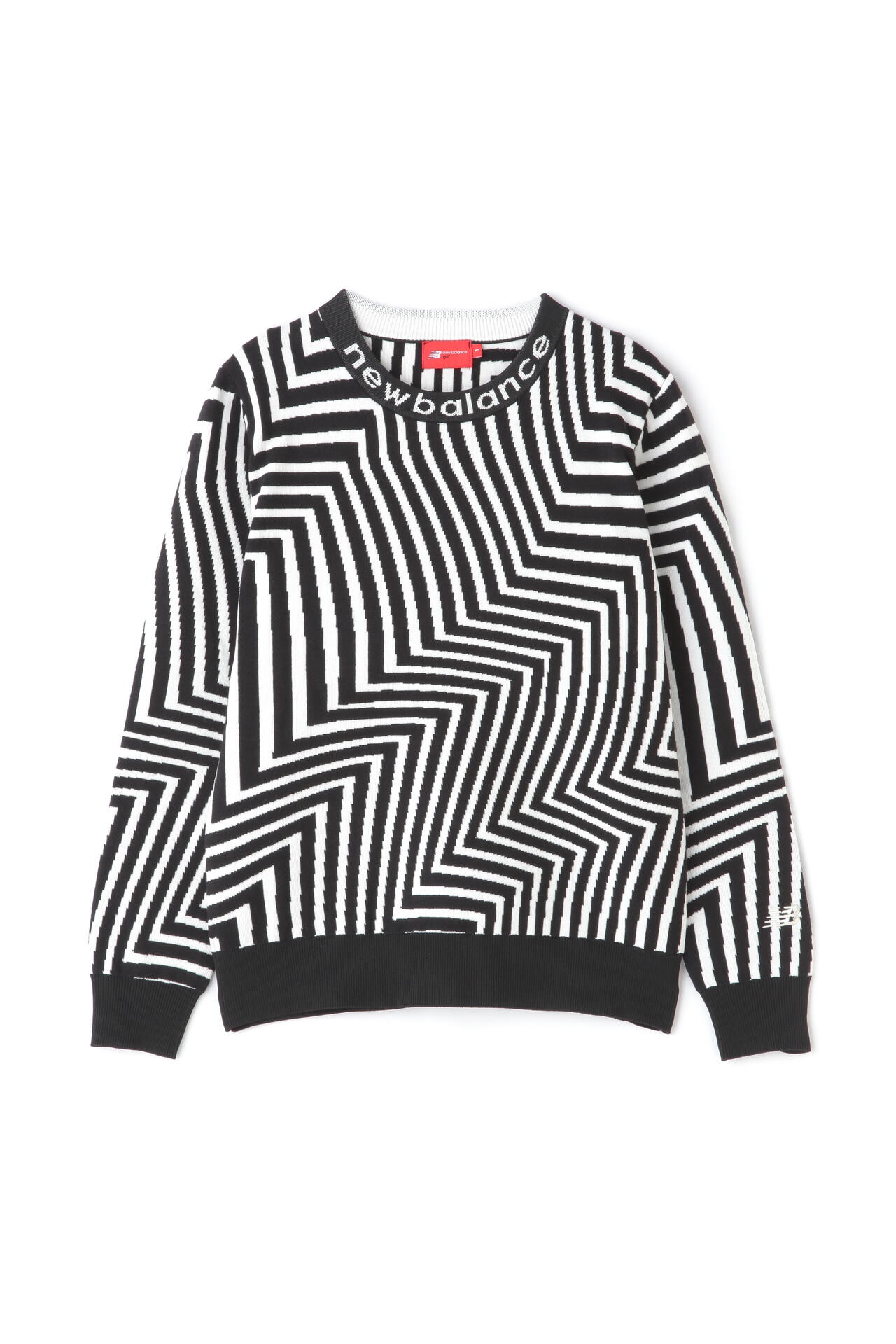 ゼブラ柄 クルーネック ニット プルオーバー (WOMENS SPORT)