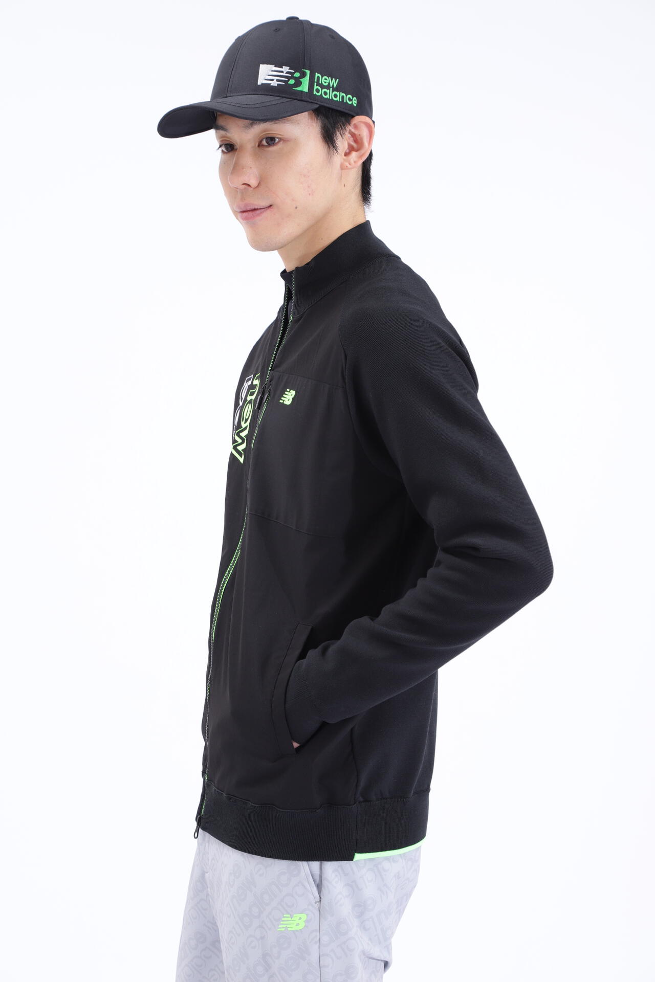 ハイブリッド フルジップ ニット ブルゾン (MENS SPORT)