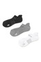 3足セット 抗菌防臭 ラインロゴ アンクルソックス (MENS WORLD)