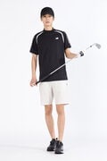 ダブルフェイス裏ハニカム 半袖 モックネック プルオーバー (MENS SPORT)