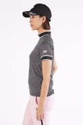 チェック柄 半袖 モックネック プルオーバー (WOMENS WORLD)