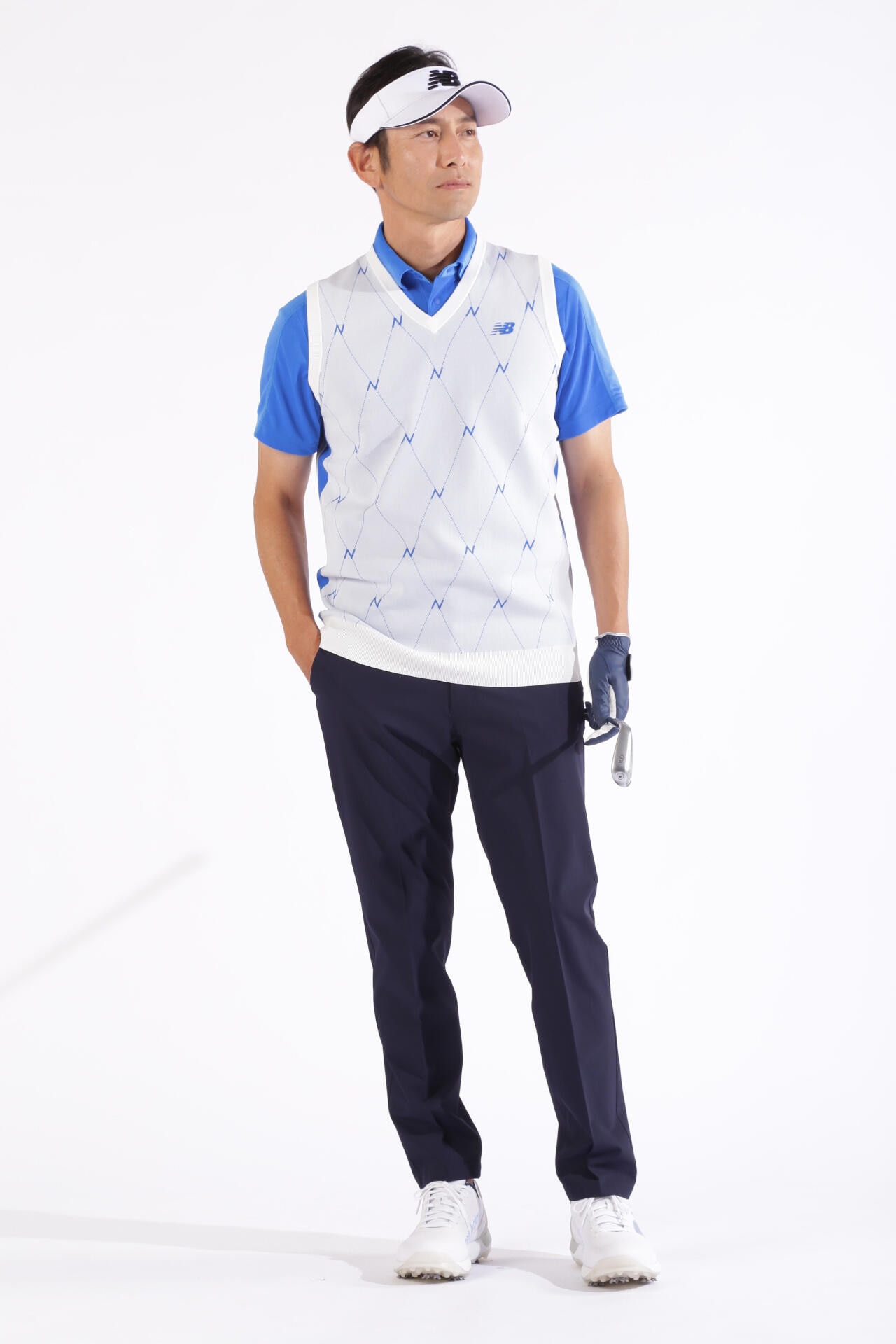 new balance golf】ワッフル×チェック 半袖 カラーシャツ (MENS WORLD)