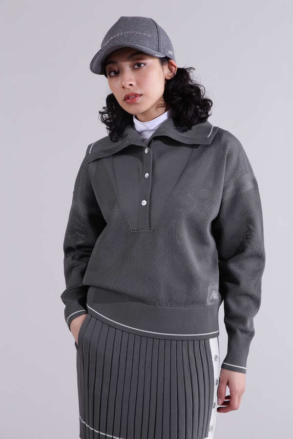 【直営店舗限定】オープンカラー ニット プルオーバー (WOMENS)