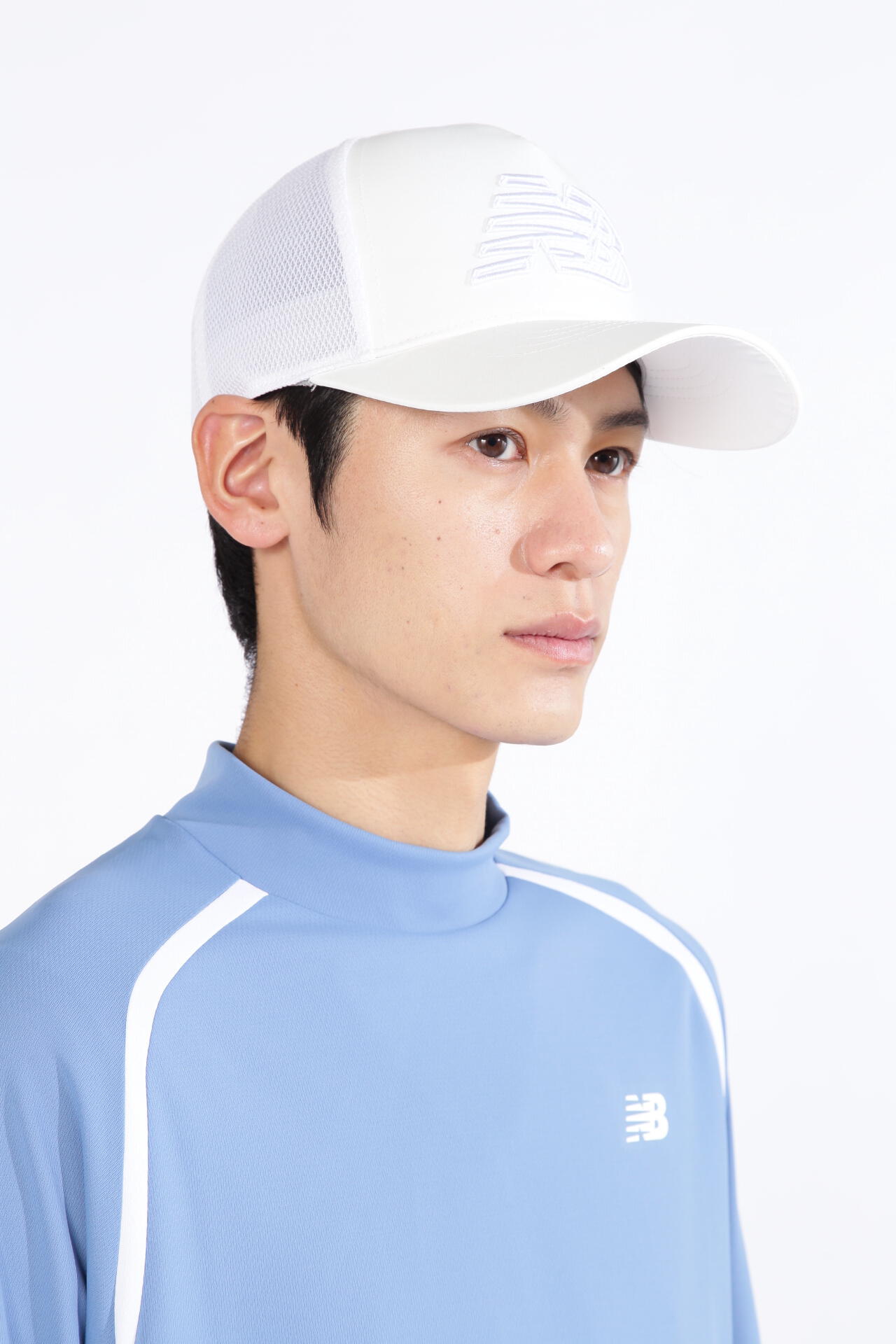 ロゴ タフタ×メッシュ 5パネルキャップ (UNISEX SPORT)