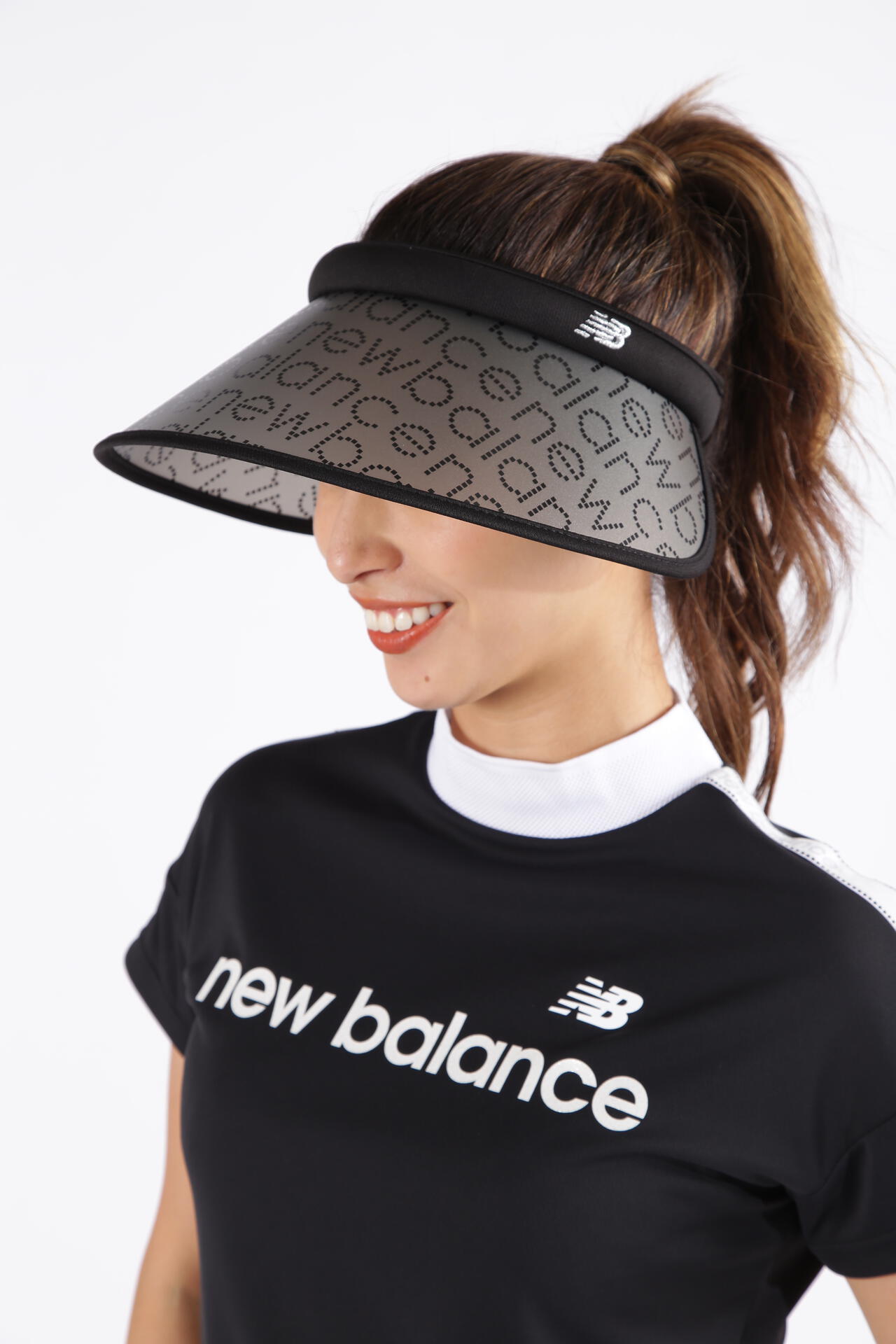 new balance golf】COOLMAX ピクセルロゴ柄 セルサンバイザー (WOMENS SPORT)