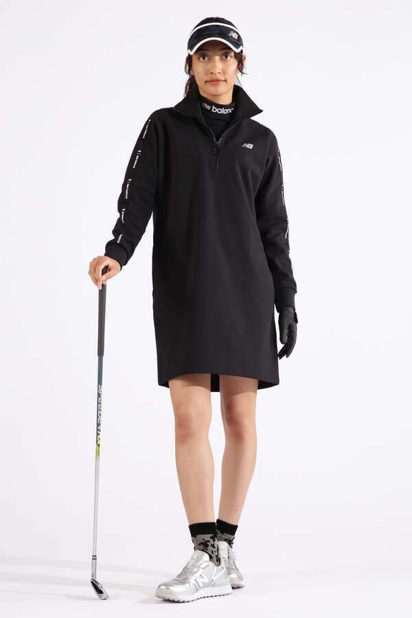 ストレッチ スウェット ハーフジップ ワンピース (WOMENS SPORT)