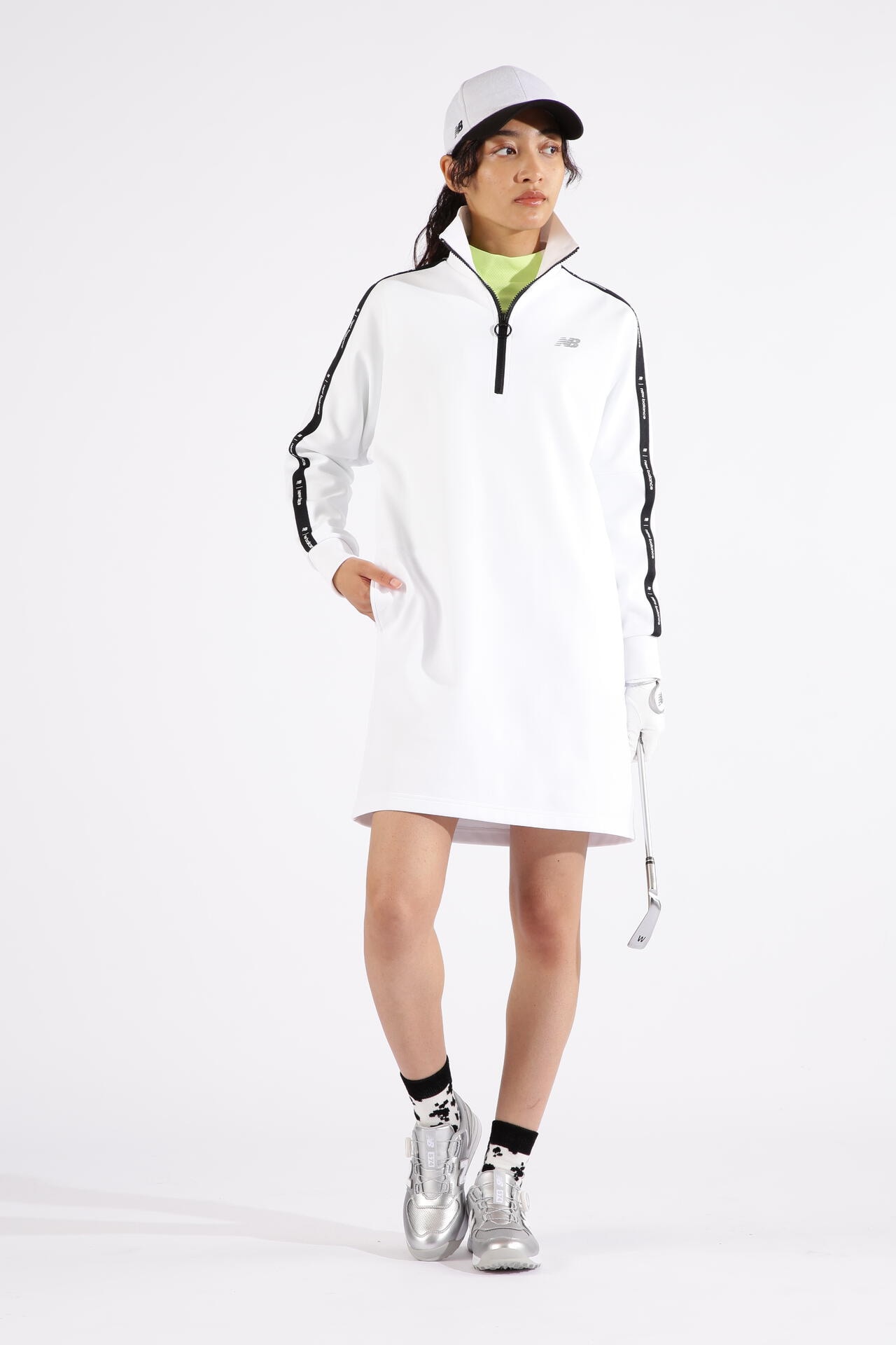 ストレッチ スウェット ハーフジップ ワンピース (WOMENS SPORT)