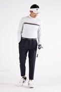 4WAYストレッチ ワンタック ワイド クロップドパンツ (MENS WORLD)