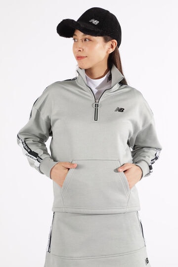 インレイ裏起毛 ストレッチ スウェット ハーフジップ プルオーバー (WOMENS SPORT)