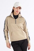 インレイ裏起毛 ストレッチ スウェット ハーフジップ プルオーバー (WOMENS SPORT)