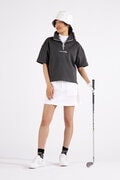 ストレッチ 半袖 スウェット ハーフジップ プルオーバー (WOMENS SPORT)