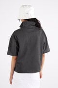 ストレッチ 半袖 スウェット ハーフジップ プルオーバー (WOMENS SPORT)