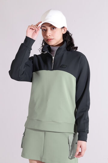 【直営店舗限定】スウェット ハーフジップ スタンドカラー プルオーバー (WOMENS)