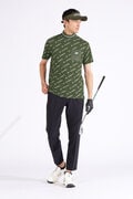 ロゴモノグラム柄 半袖 モックネック プルオーバー (MENS SPORT)