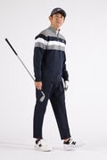 スノーノイズ柄 長袖 モックネック プルオーバー (MENS WORLD)