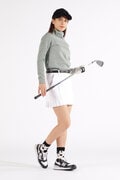 光吸収発熱 ロゴキルト 長袖 モックネック プルオーバー (WOMENS SPORT)