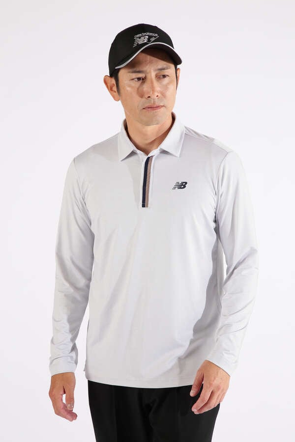 スノーノイズ柄 長袖 カラーシャツ (MENS WORLD)