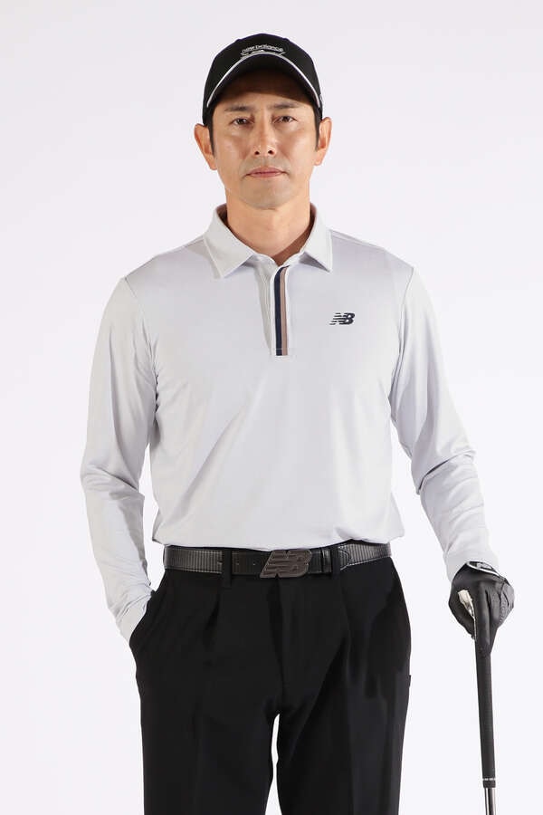 スノーノイズ柄 長袖 カラーシャツ (MENS WORLD)