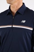 ストレッチ UV 長袖 ハーフジップ カラーシャツ (MENS WORLD)