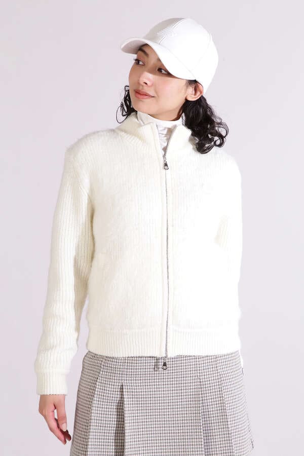 【直営店舗限定】フルジップ ファー ニット ブルゾン (WOMENS)