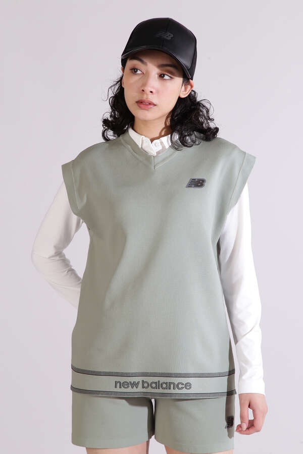 【直営店舗限定】Vネック ビッグ ニット ベスト (WOMENS)