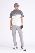 リラックス ストレッチ 半袖 モックネック ニット プルオーバー (MENS SPORT)