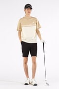 リラックス ストレッチ 半袖 モックネック ニット プルオーバー (MENS SPORT)