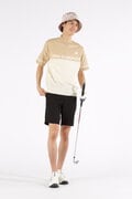 リラックス ストレッチ 半袖 モックネック ニット プルオーバー (MENS SPORT)