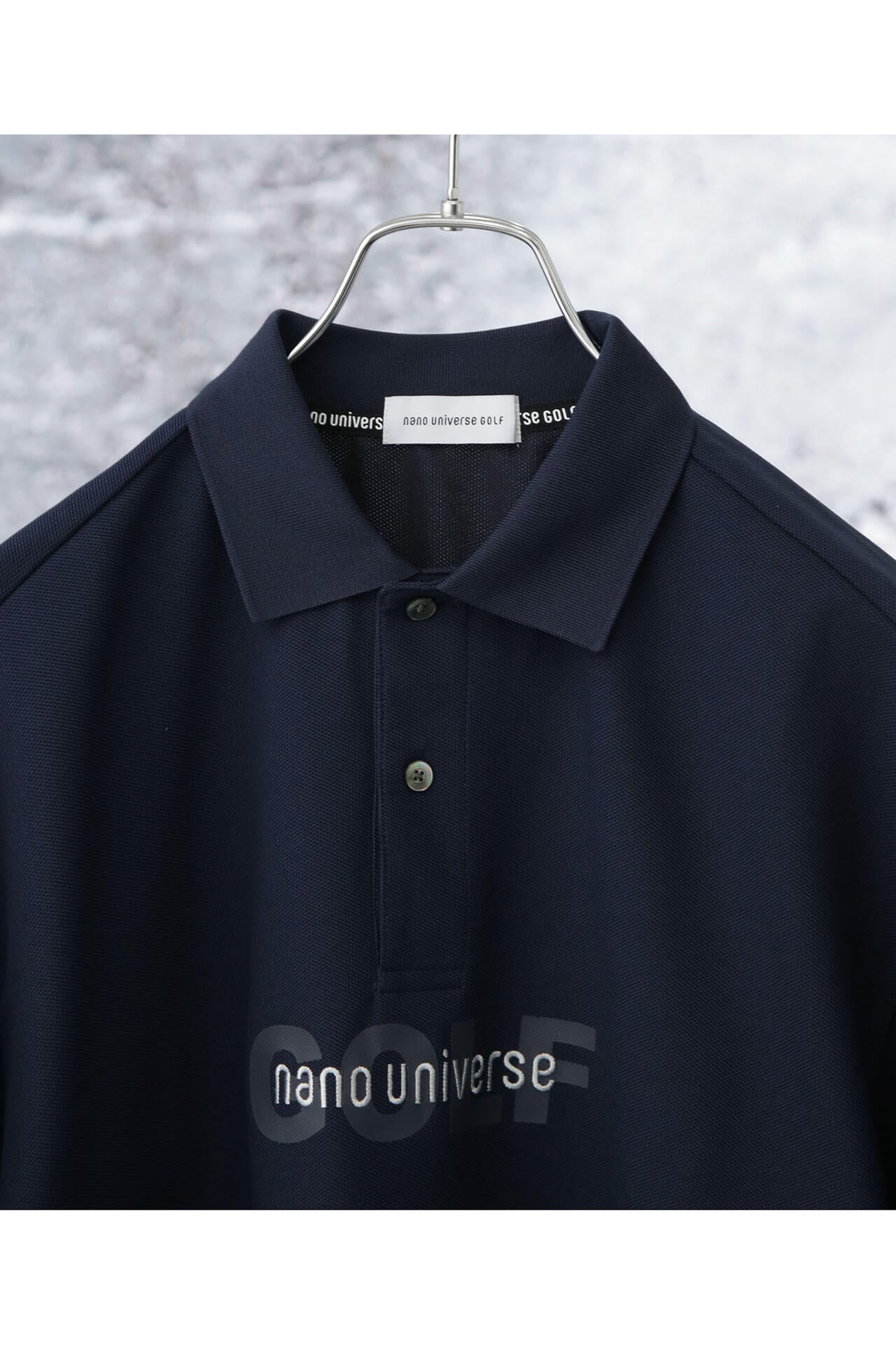 ナノ・ユニバース ゴルフ】【nano universe GOLF】ワイドロゴ 定番ポロシャツ(MENS)