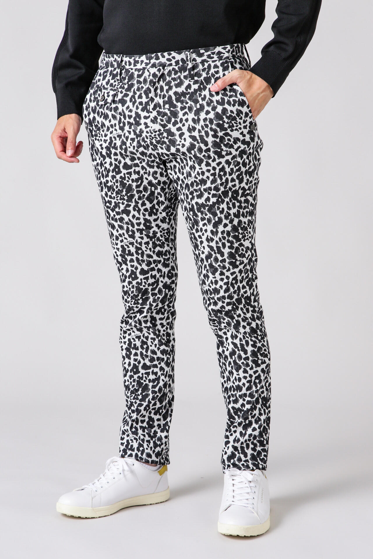 St ANDREWS】レオパードジャガード ストレッチパンツ (MENS) 