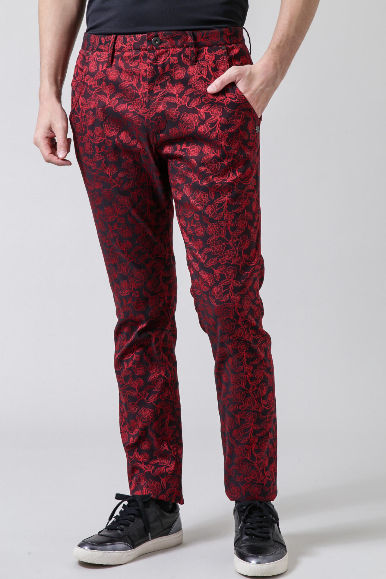 3L St ANDREWS ボニースコットランド ジャガード パンツ すくな ブラック 