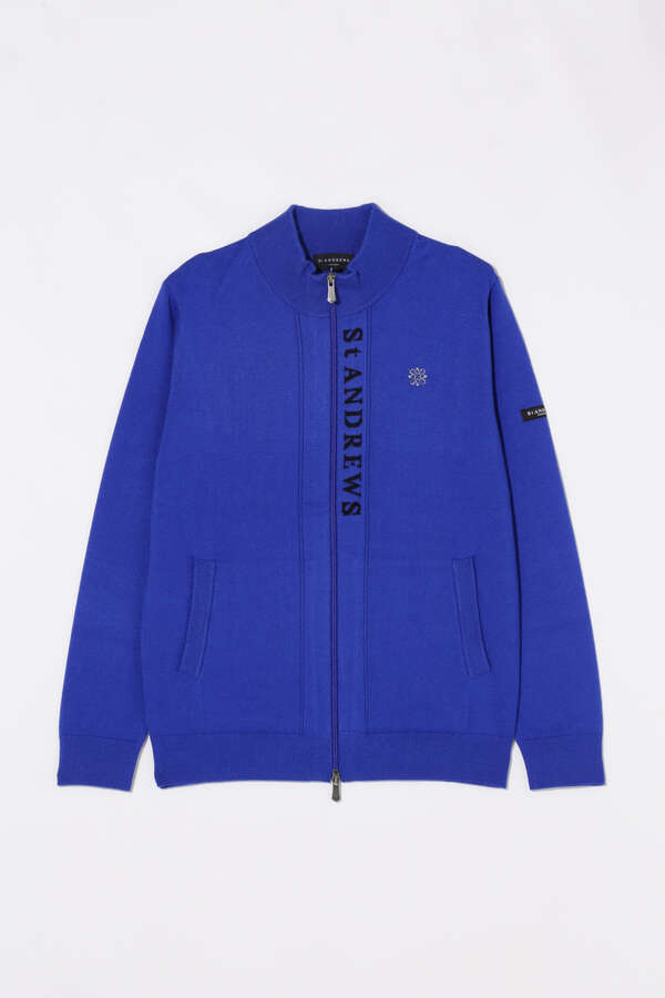 天竺スタンドジップ ニットジャケット (MENS)