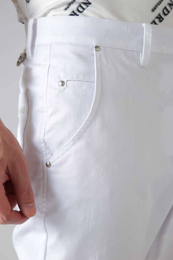 クロッシングロゴジャガードパンツ (MENS)