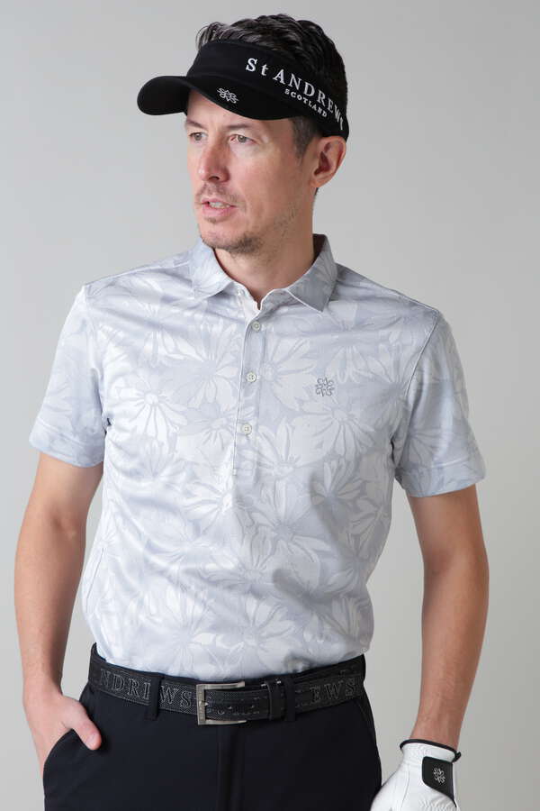 マーガレットフラワージャガード半袖シャツ (MENS)