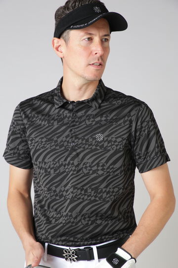 オプアートジャガード半袖シャツ (MENS)