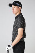 クロッシングロゴジャガード半袖ポロシャツ (MENS)