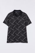 クロッシングロゴジャガード半袖ポロシャツ (MENS)
