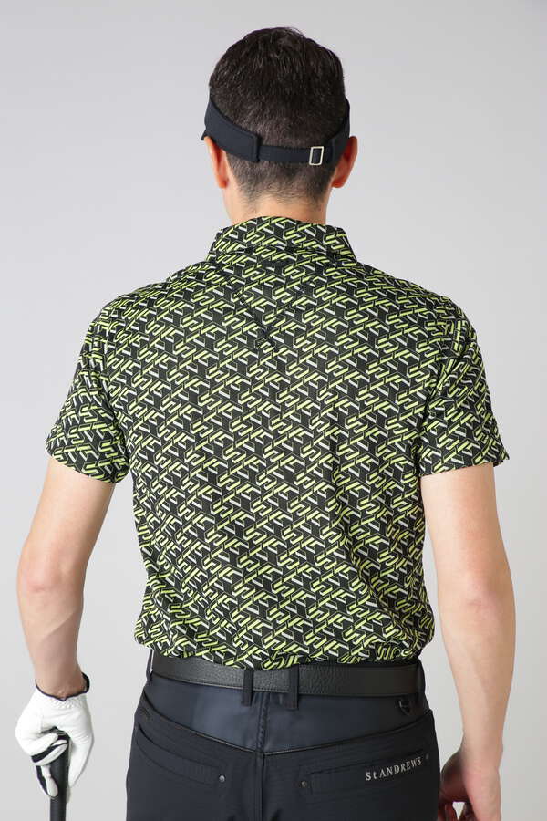 STAキューブロゴジャガード半袖シャツ (MENS)