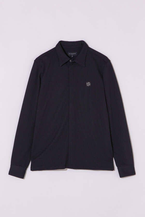 ポリエステルレーヨン ボックスカノコ長袖シャツ (MENS)