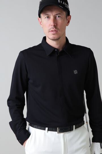 ポリエステルレーヨン ボックスカノコ長袖シャツ (MENS)