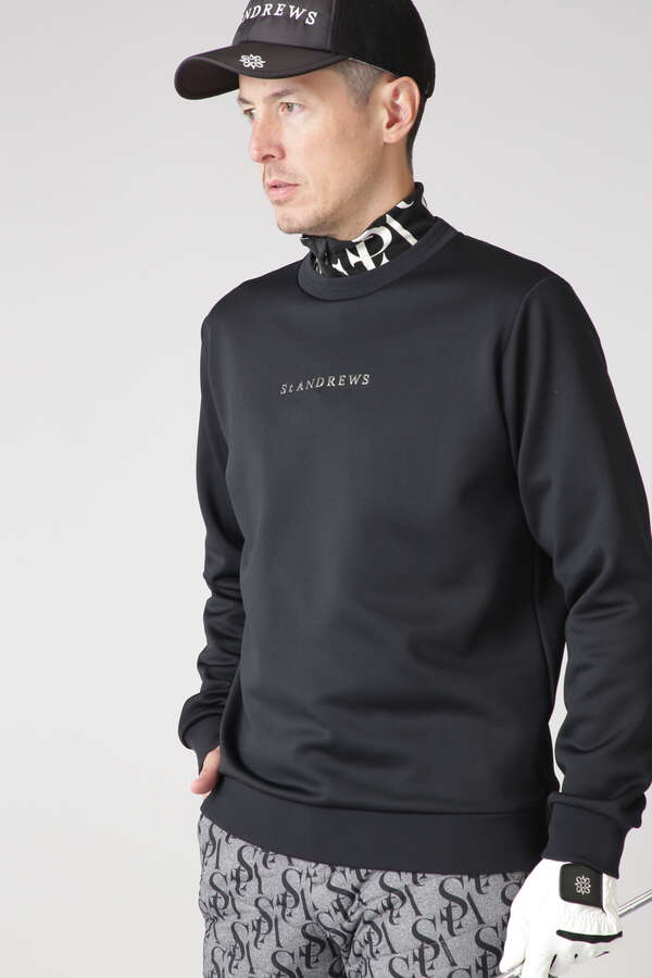 ストレッチ裏起毛 クルーネックプルオーバー (MENS)