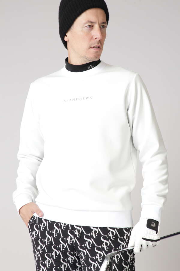ストレッチ裏起毛 クルーネックプルオーバー (MENS)