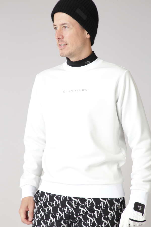 ストレッチ裏起毛 クルーネックプルオーバー (MENS)