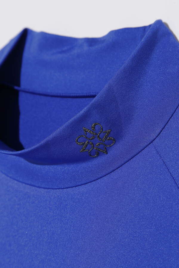 カチオンポリエステルベア天竺長袖ハイネックカットソー (MENS)
