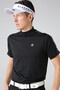 カチオンポリエステルベア天竺半袖ハイネックカットソー (MENS)