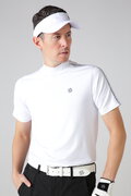 カチオンポリエステルベア天竺半袖ハイネックカットソー (MENS)