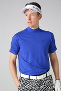 カチオンポリエステルベア天竺半袖ハイネックカットソー (MENS)