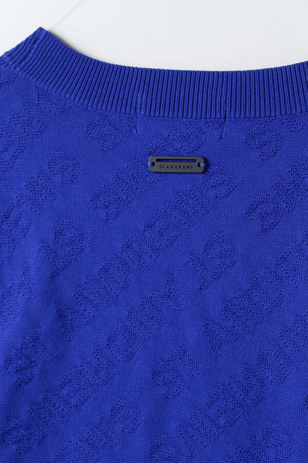 16Gロゴダブルジャガード クルーネックニットプルオーバー (MENS)