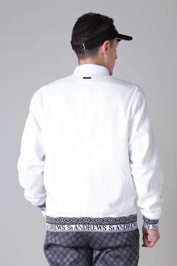 小紋千鳥ふくれジャガード ブルゾン (MENS)